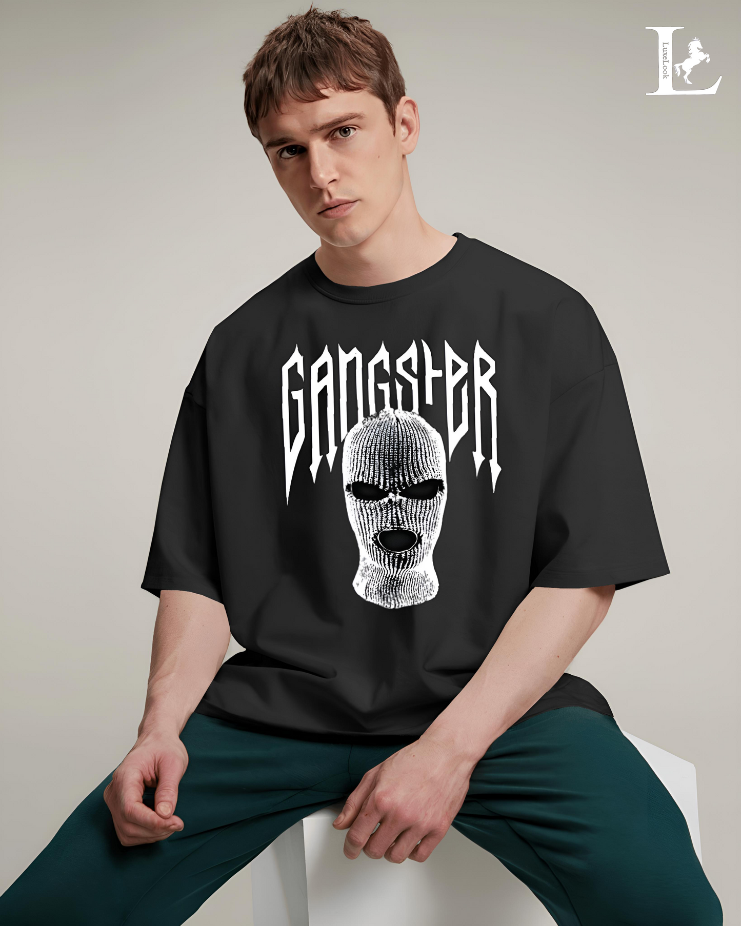 Mask Gangster Oversized T-Shirt – Bold Streetwear Redefined