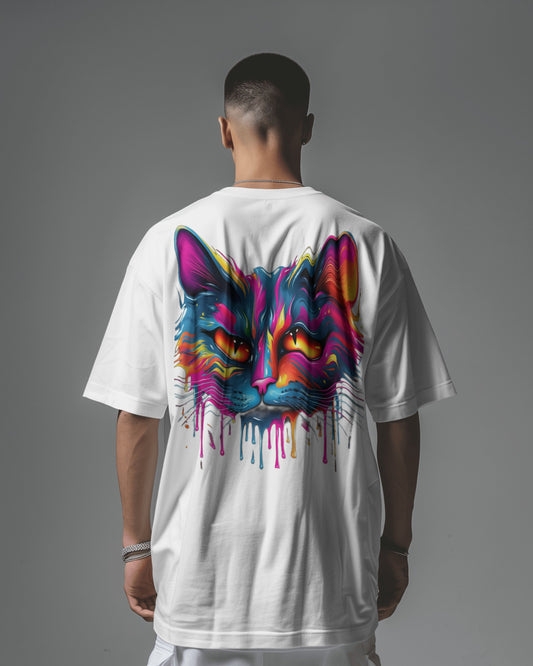 Ai Cat Oversized T-shirt Standard White