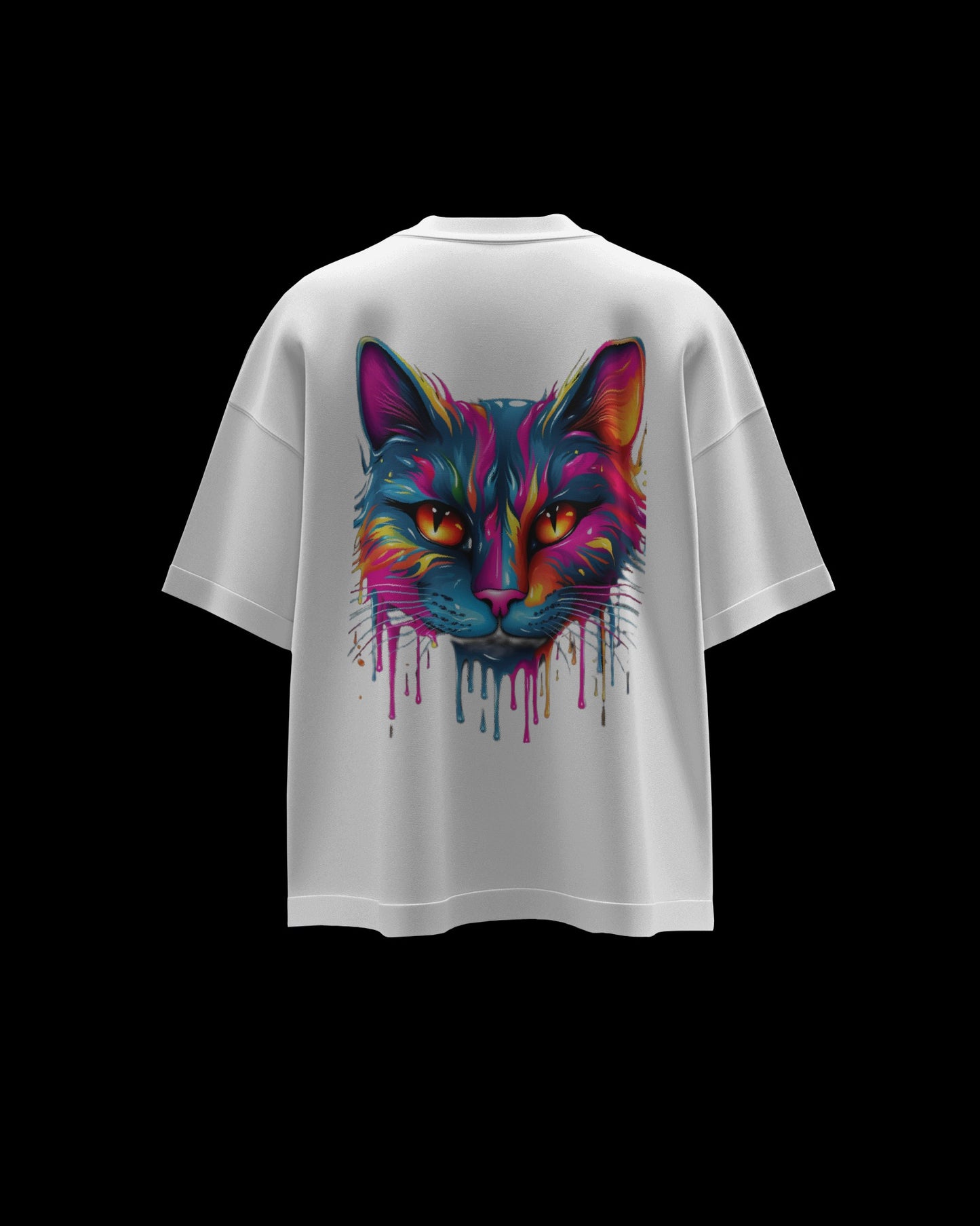 Ai Cat Oversized T-shirt Standard White